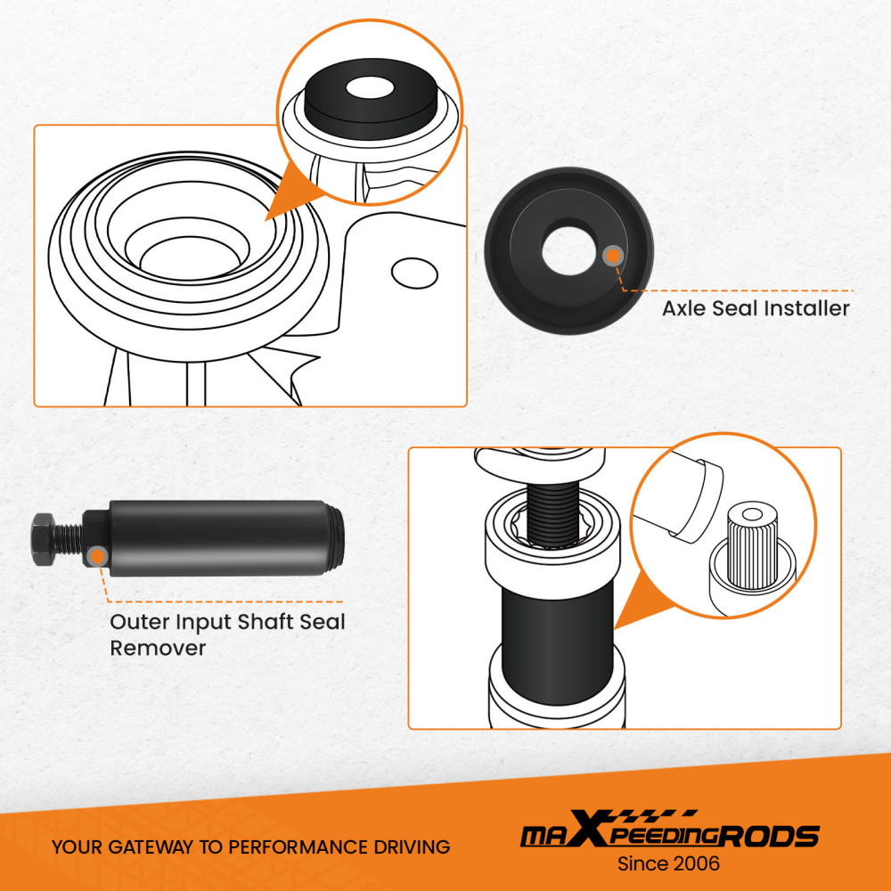 Dual Clutch Transmission Oil Seal Removal Tool compatible for Ford Focus Festiva DPS6