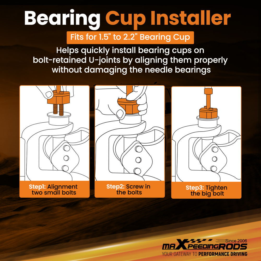 U Joint Puller Universal Joint Puller Bearing Cup Installer Kit for Class 7-8