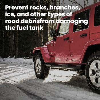 Steel Gas Tank Skid Plate Fits For 07-18 compatible for Jeep Wrangler JK 4WD 2-Door Black