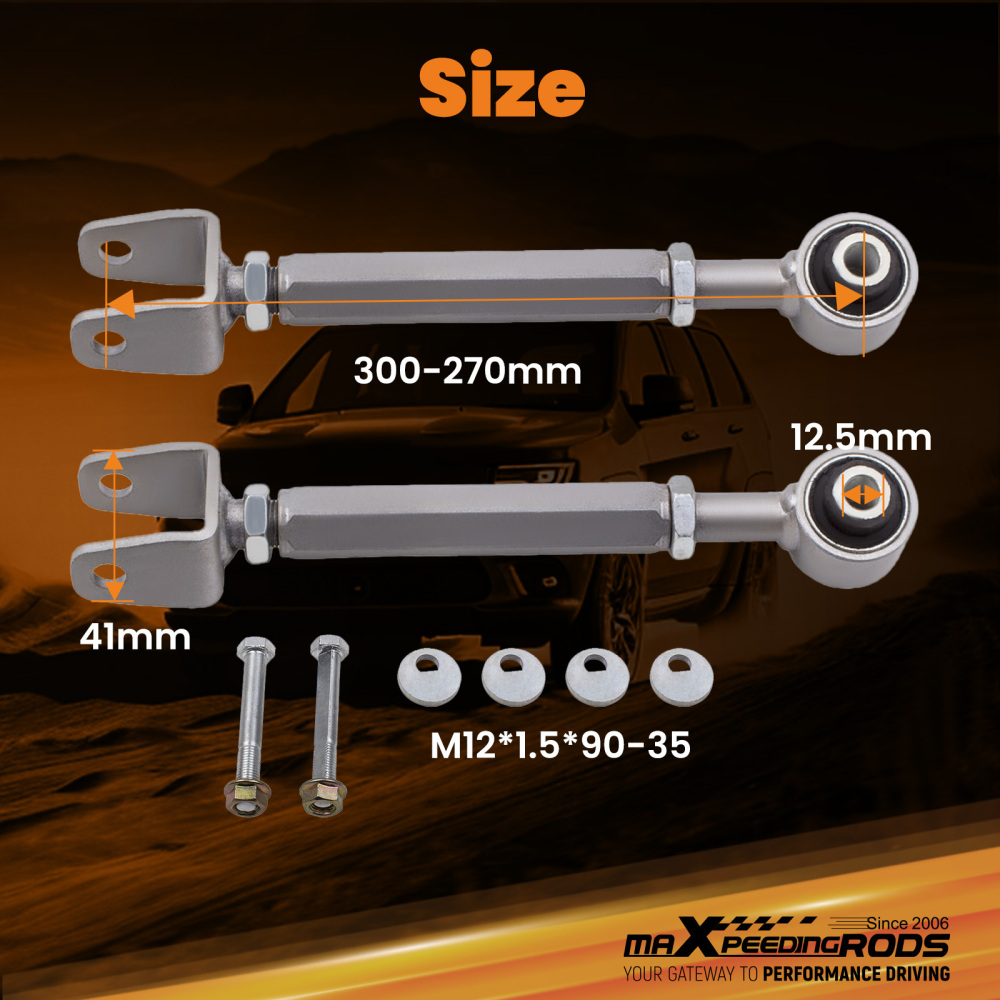 Pair Alignment Rear Camber Arm and Toe Kit Compatible for Nissan 370Z compatible for Infiniti G37 M35 45 G35 suspension arms