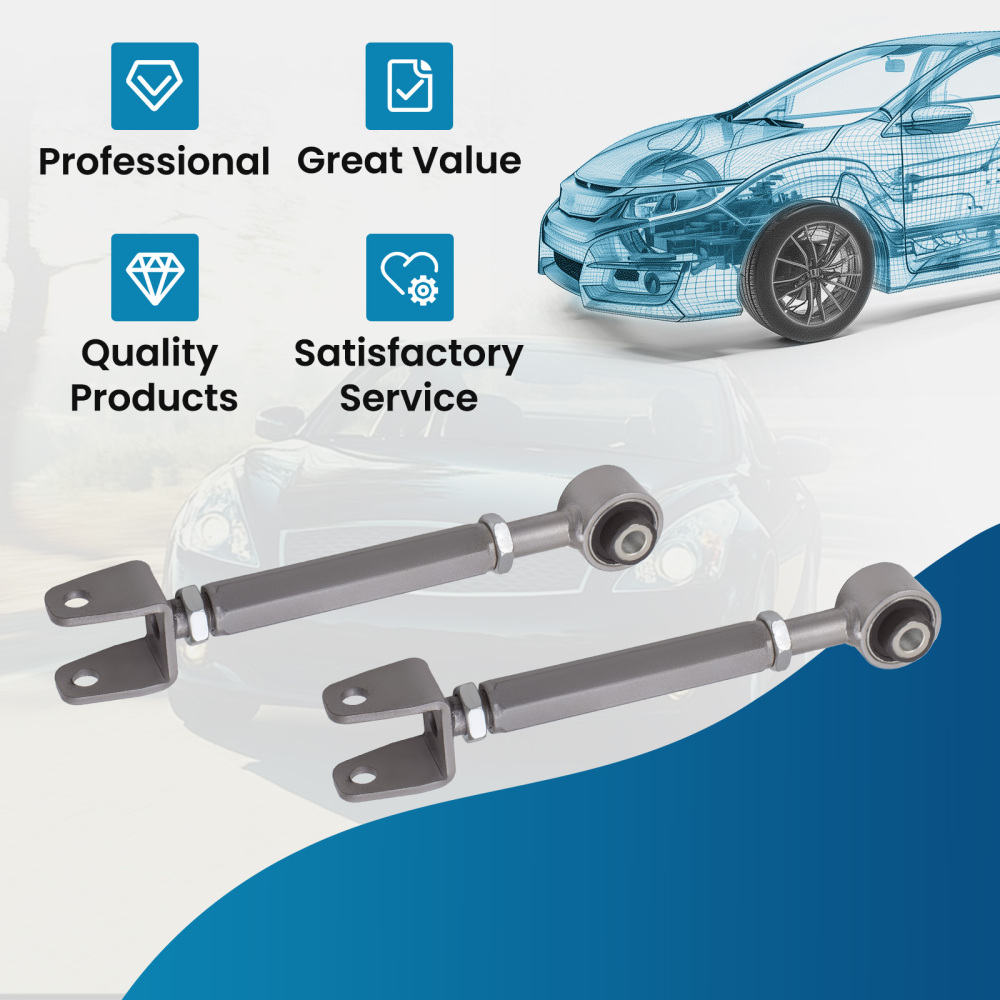 Pair Alignment Rear Camber Arm and Toe Kit Compatible for Nissan 370Z compatible for Infiniti G37 M35 45 G35 suspension arms