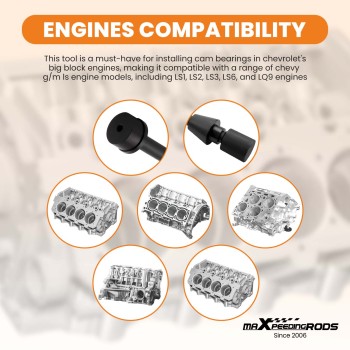 Professional Cam Bearing Installation Tool compatible for Chevy G/M LS1 LS2 LQ9 LS3 LS6