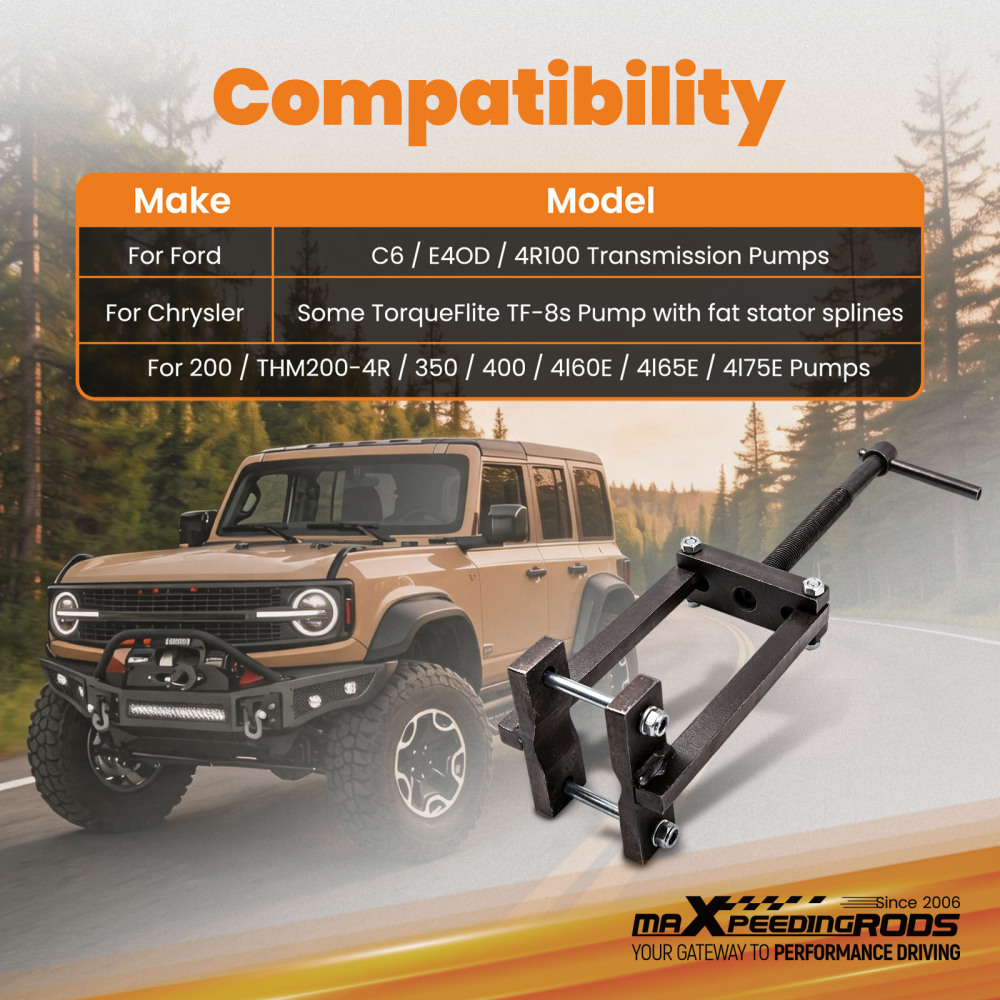 Pump Bearing Puller Remover Wrench compatible for Ford C6 E4OD 4R100 THM200-4R 200 350 400