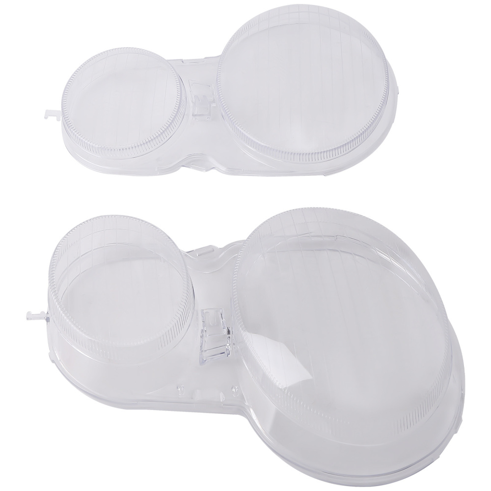 Left+Right Headlight Lens Plastic Cover Shell compatible for Mercedes-Benz W210 1996-2002