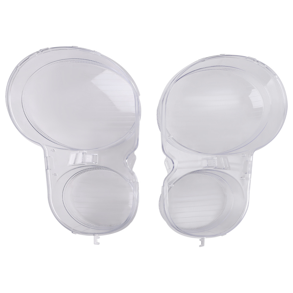 Left+Right Headlight Lens Plastic Cover Shell compatible for Mercedes-Benz W210 1996-2002