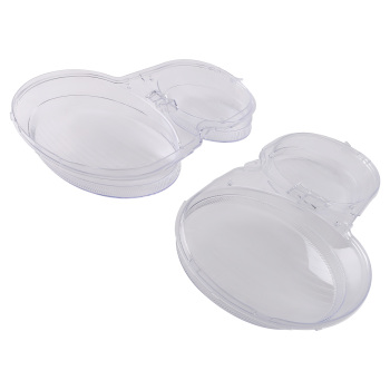 Left+Right Headlight Lens Plastic Cover Shell compatible for Mercedes-Benz W210 1996-2002