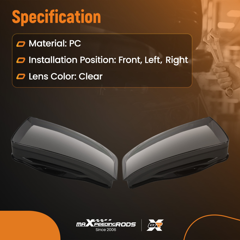 Coppia Coperture Fari Anteriori compatibile per Audi A5 S5 RS5 2008-2012 Sinistra+Destra