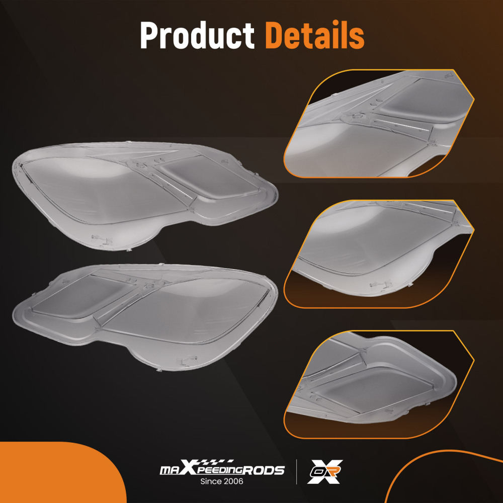 Une paire de caches de phares compatible pour Mercedes-Benz W212 E-Klasse 2009-2013 Avant