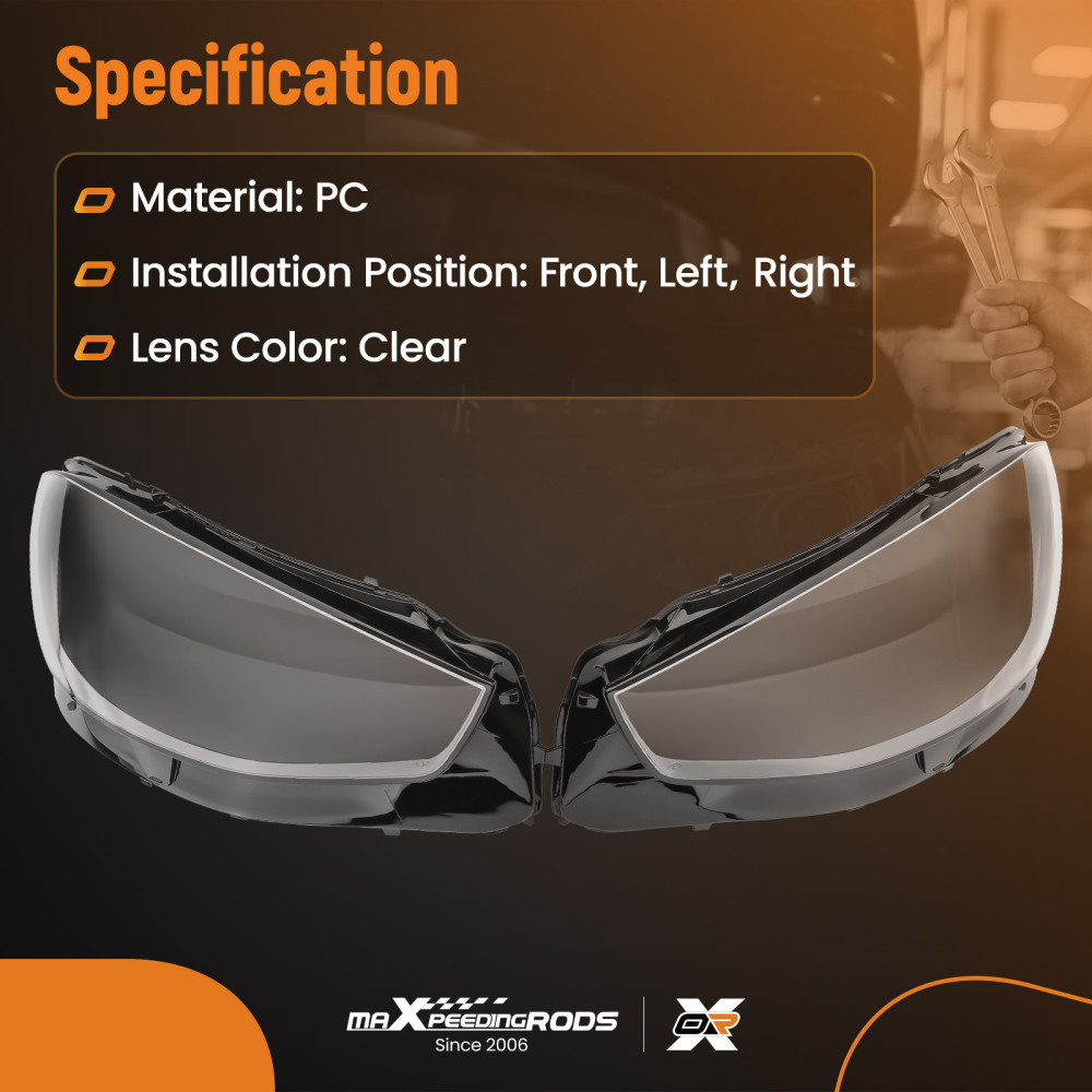 A Pair Headlight Lens Cover compatible for Mercedes-Benz S Class W223 V223 Z2232020-2023