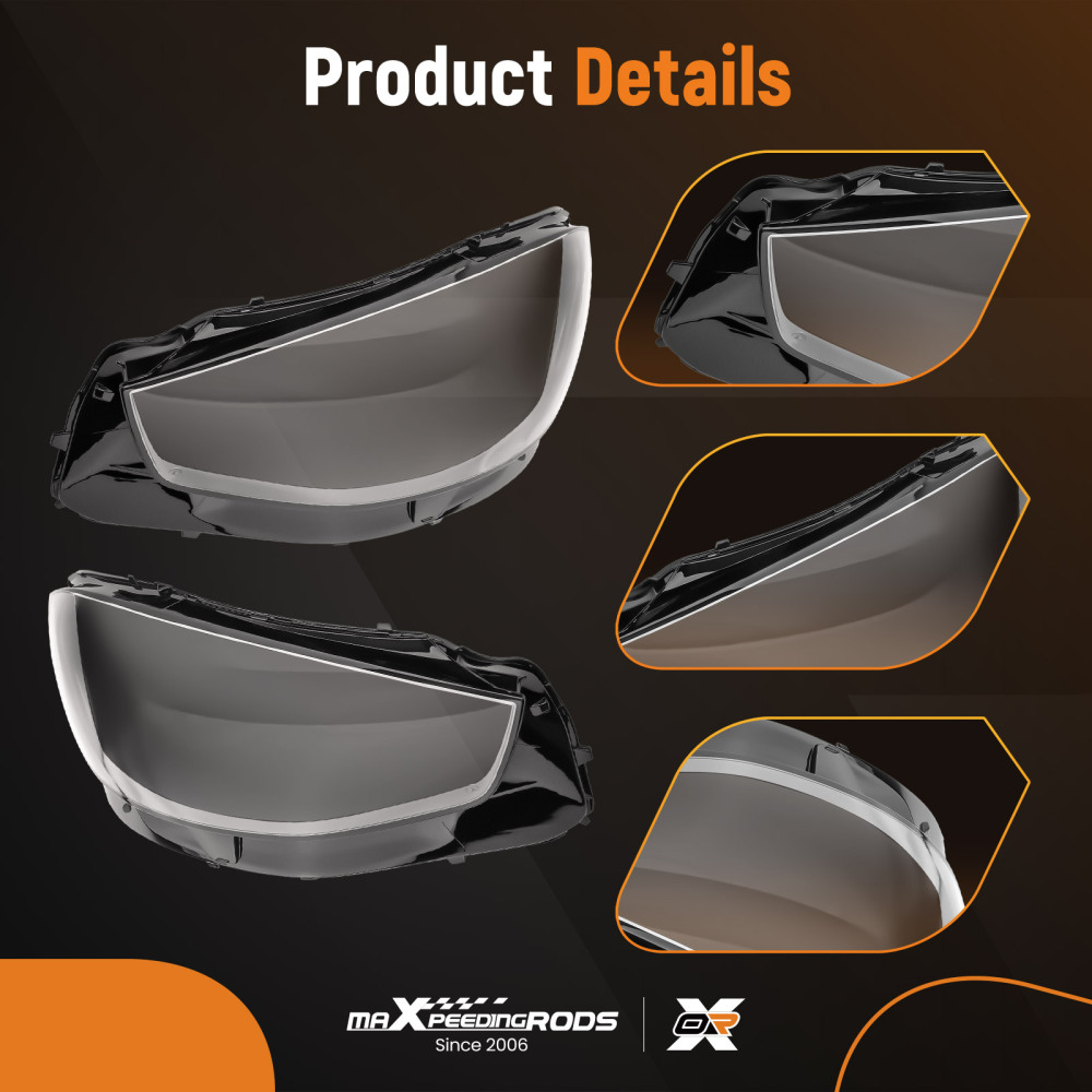 A Pair Headlight Lens Cover compatible for Mercedes-Benz S Class W223 V223 Z2232020-2023