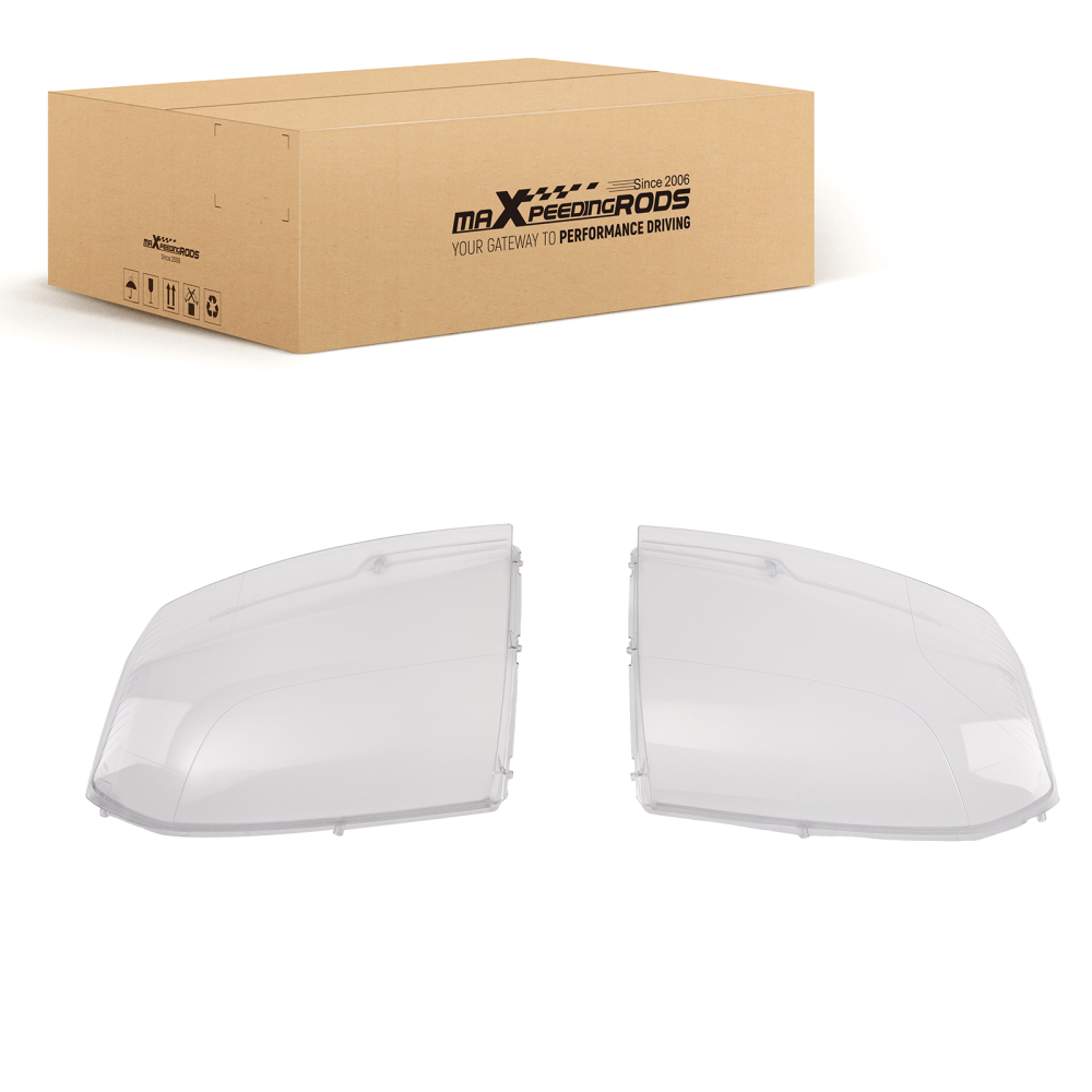 Headlight Lens Cover Front Pair compatible for Cadillac Escalade 2007-2014 Left + Right