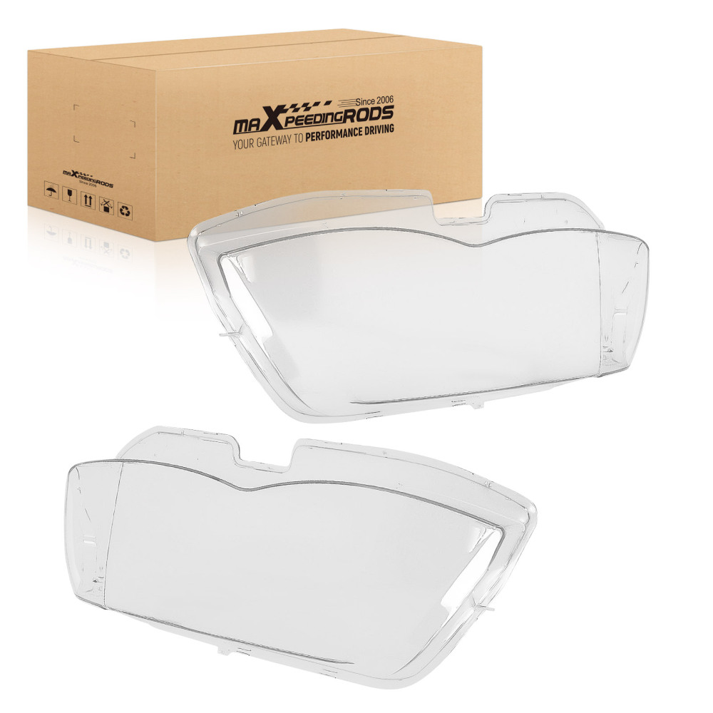 A Pair Headlight Lens Cover compatible for BMW X5 E53 2004-2006 63117166804 63117166818