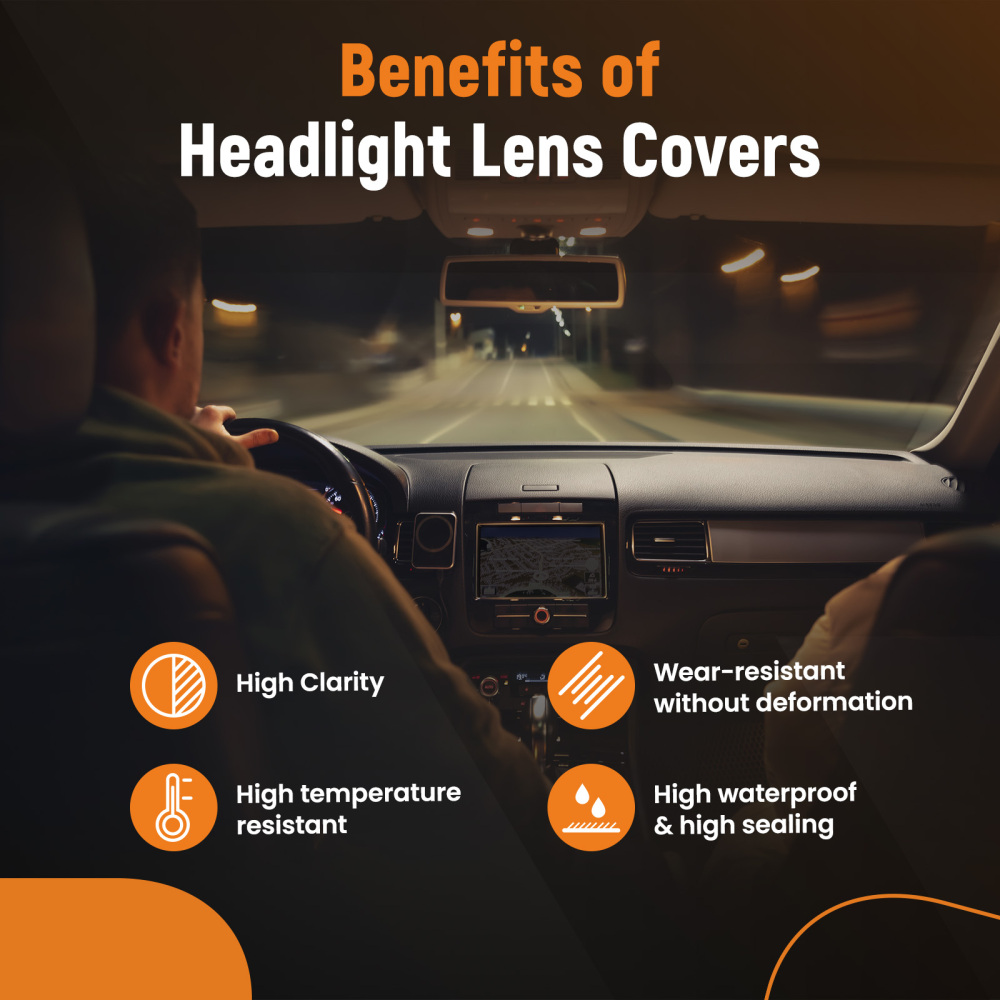 1 Pair Headlight Headlamp Lens Cover compatible for Buick Enclave 2008-2012 Left Right