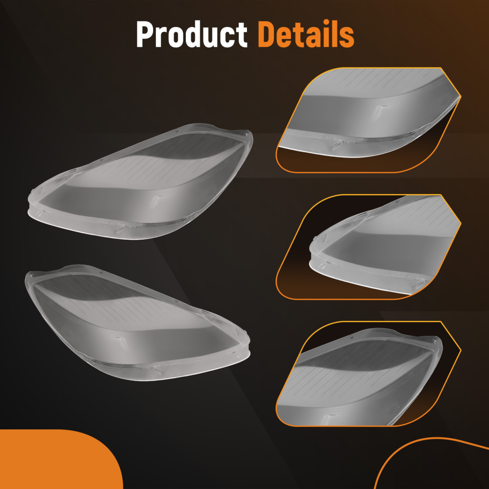 1 Pair Headlight Headlamp Lens Cover compatible for Buick Enclave 2008-2012 Left Right