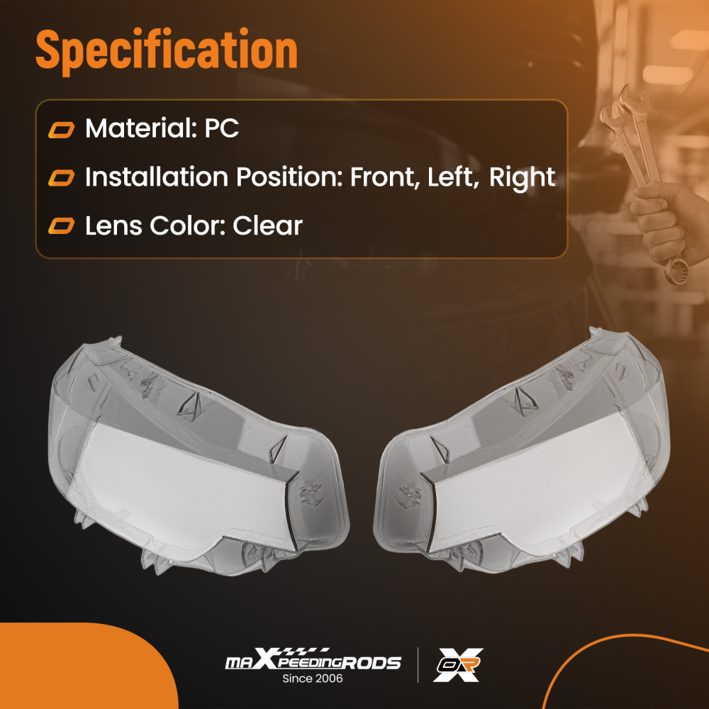 Copertura della lente del faro compatibile per BMW Serie 3 F30 Berlina 2016-2018 63117419630