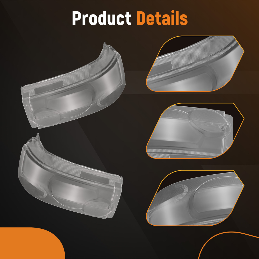 1 Pair Headlight Headlamp Lens Cover compatible for Land Rover Range Rover Sport 06-2009