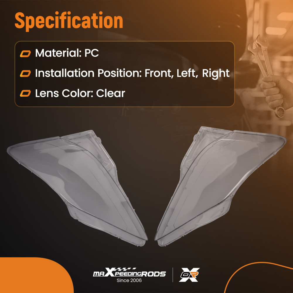 Clear Front Headlamp Headlight Lens Cover compatible for Lexus IS250 IS300 IS350 2006-2013