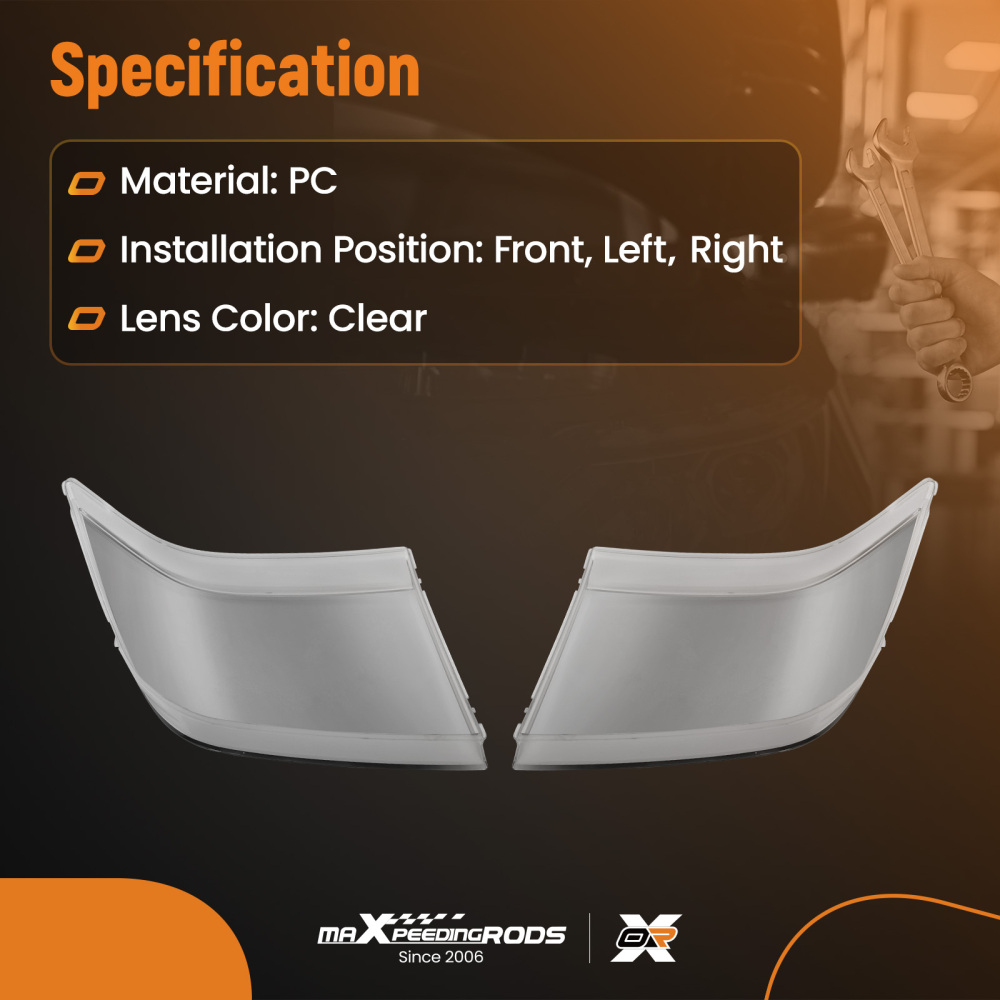 Clear PC Front Left Headlight Cover compatible for Ford Transit MK7 Van 2006-14 Direct Fit