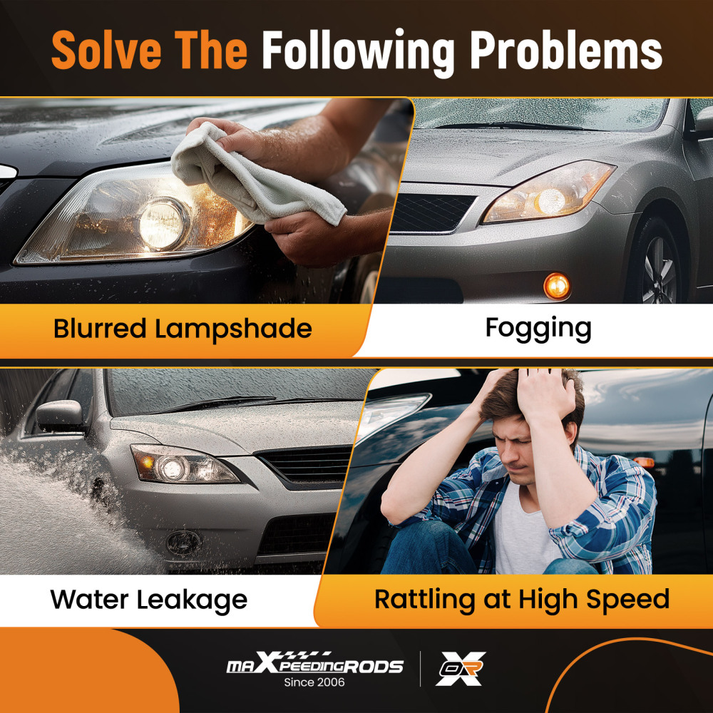 Pair Headlight Lens Cover compatible for Volvo XC60 2009 2010 2011 2012 2013 Left+Right