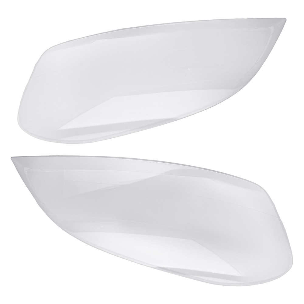 2x Front Headlight Lens Cover Set compatible for Volvo XC60 2009-2013 Clear Polycarbonate