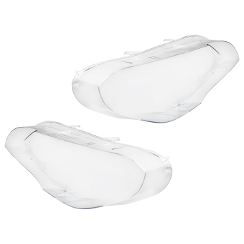 Une paire de couvercles de pharefor compatible pour BMW X5 E70 2007-2013 Polycarbonate Lisse