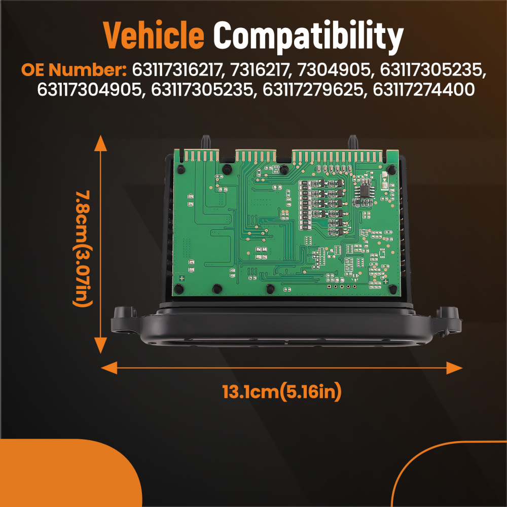 TMS Headlamp Control Module compatible for BMW 5 Series F07 F10 F11 528i 535i 550i
