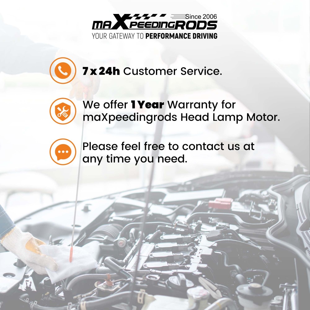 Electric Headlight Motor Conversion Kit Compatible for Corvette Base Coupe 2-Door 1968-1982