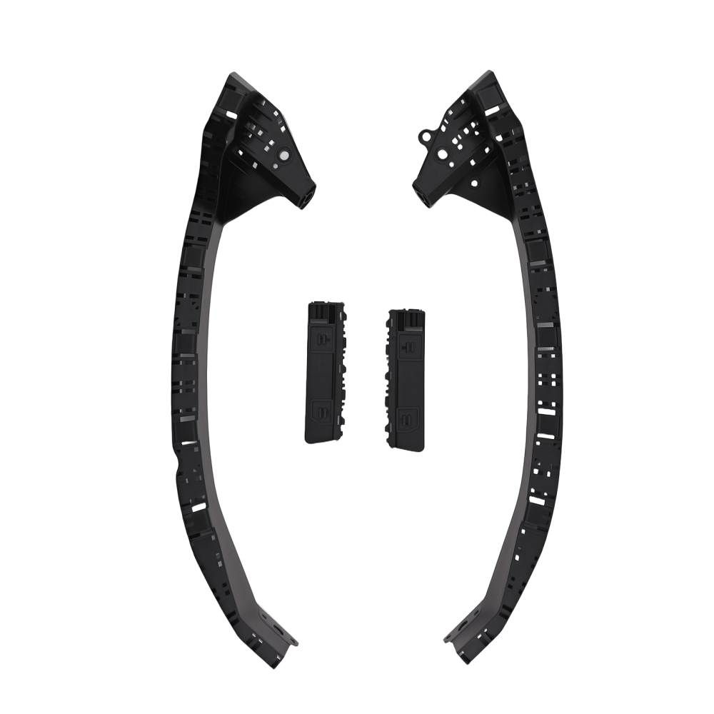 4PC Headlight Brackets Front Hold Mount Retainer compatible for Acura TSX2009-2014 Black