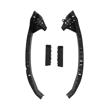 4PC Headlight Brackets Front Hold Mount Retainer compatible for Acura TSX2009-2014 Black