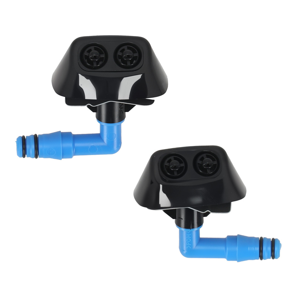 2 Pcs Front Left Right Headlight Washer Nozzle Sprayer Jet compatible for Saab 9-3 Black