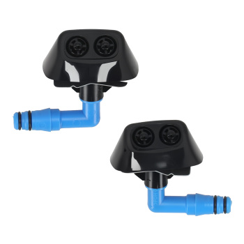 2 Pcs Front Left Right Headlight Washer Nozzle Sprayer Jet compatible for Saab 9-3 Black