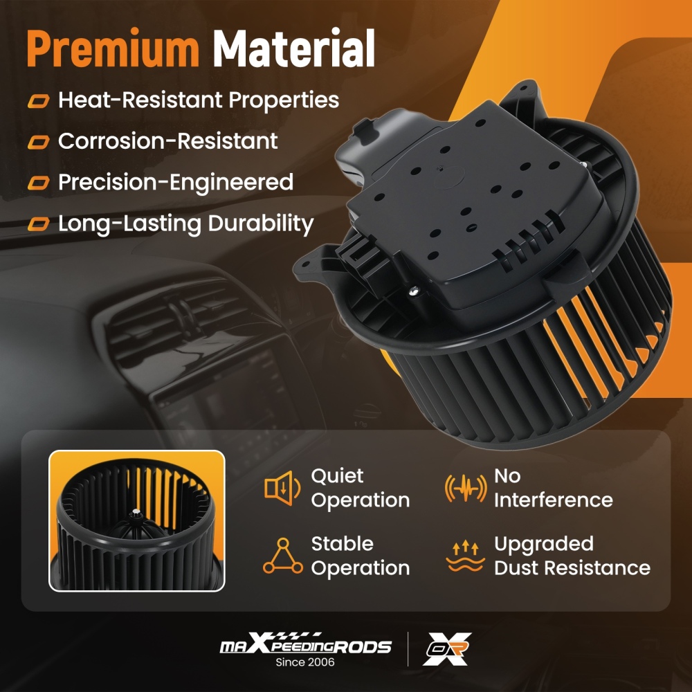 Front HVAC Blower Motor w/ Fan Cage compatible for Kenworth T170 2013-2017 1504123 A58511