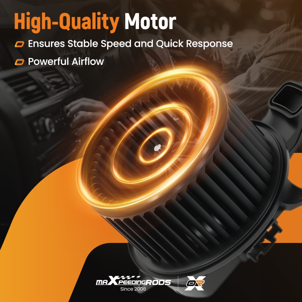 Front HVAC Blower Motor w/ Fan Cage compatible for Kenworth T170 2013-2017 1504123 A58511