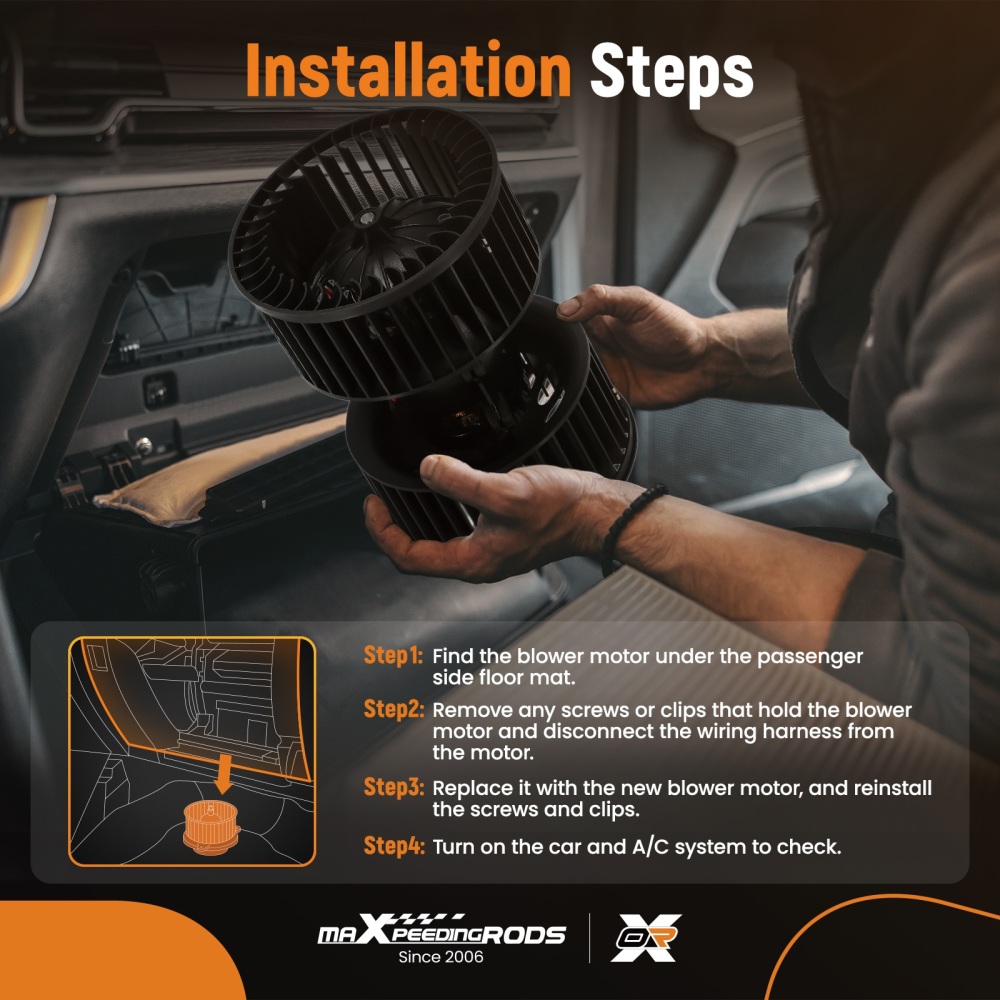 Front HVAC Blower Motor compatible for BMW E46 318ti 320i 323Ci 323i 1999-2001 64119204154