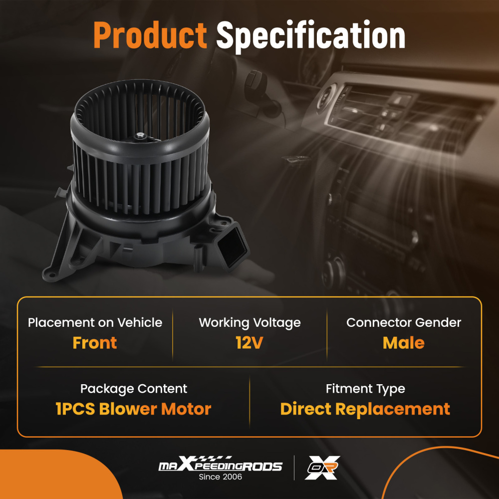 HVAC Heater Blower Motor Fan compatible for Dodge Hornet 2023 68212091AA 68240532AA 700351