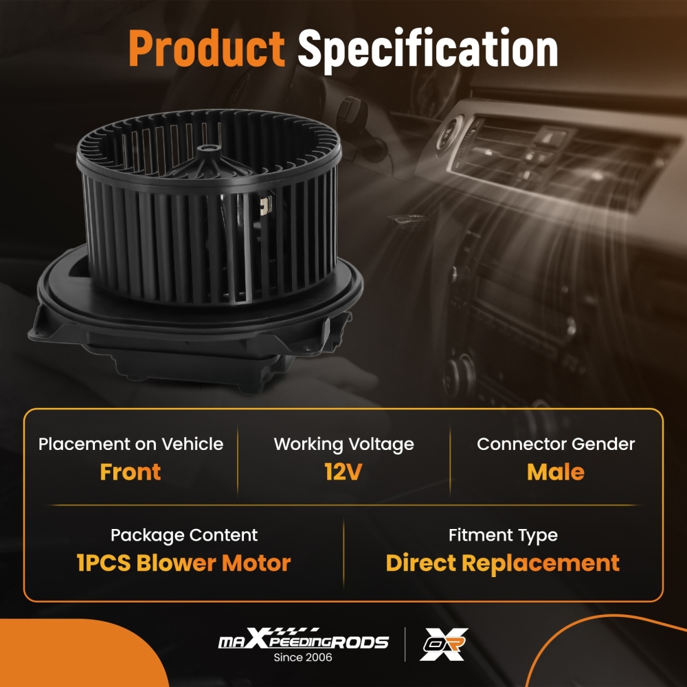 HVAC Heater Blower Motor w/ Wheel compatible for Freightliner FL106 FL50 FL60 FL70 FLB 2002