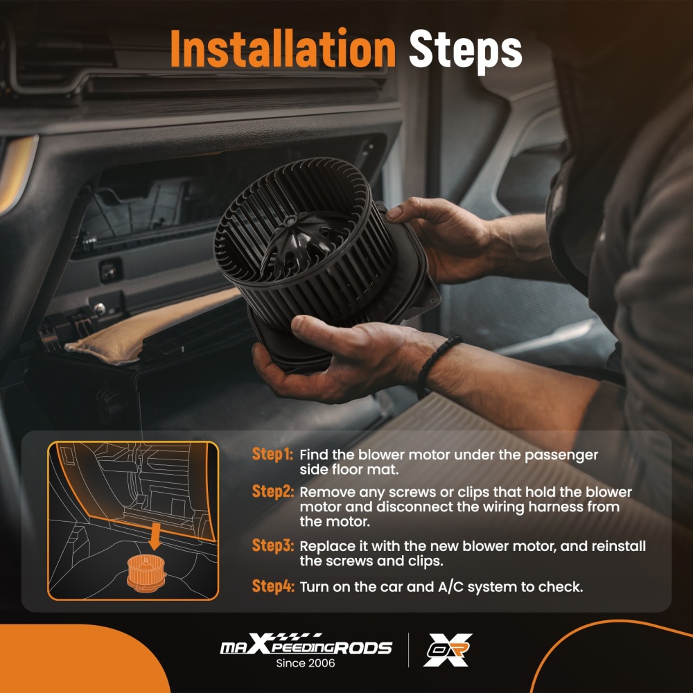 HVAC Heater Blower Motor w/ Wheel compatible for Freightliner FL106 FL50 FL60 FL70 FLB 2002