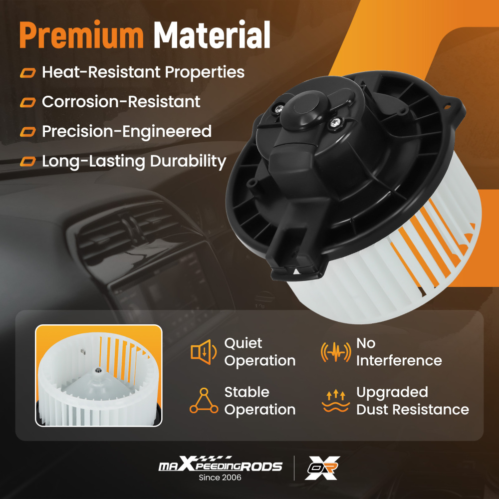 Front Heater Blower Motor with Fan Cage compatible for Honda Pilot 2003-2008 79310-S84-A01