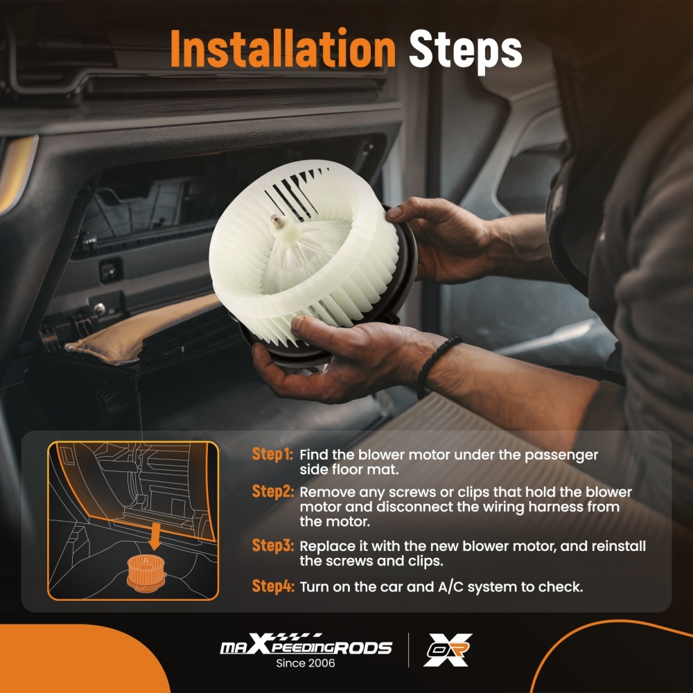 Blower Motor with Fan compatible for Honda Civic/CR-V/Element 2001-11 PM9177 79310-S5D-A01