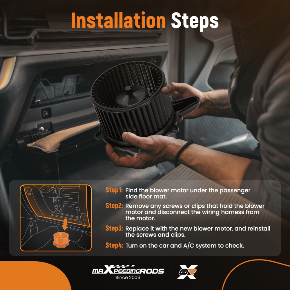 Front A/C Heater Blower Motor Fan compatible for Lincoln Blackwood 2002 Navigator 1998-2002