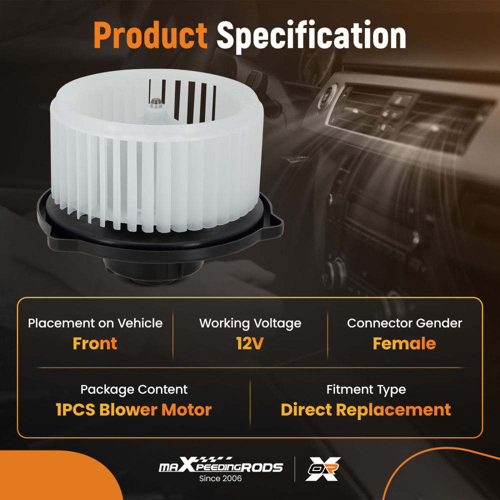 Front A/C Heater Blower Motor Fan compatible for Scion TC 2005-2009 compatible for Toyota Celica 2000-2005