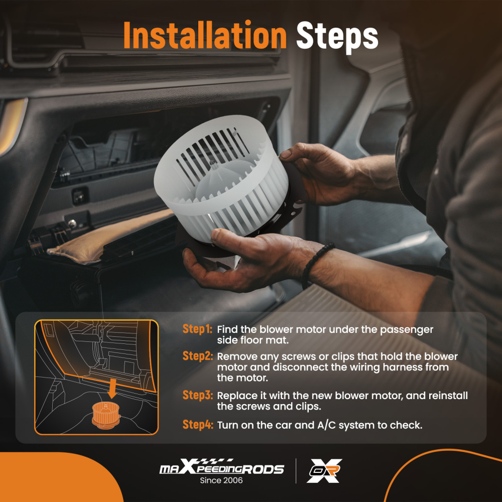 HVAC Blower Motor with Fan Cage compatible for Chevrolet Express 1500 1996-2014 compatible for GMC G3500