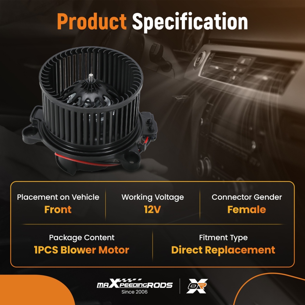 HVAC Heater Blower Motor Fan compatible for Dodge Dakota 01-04 compatible for Dodge Durango 01-03 19193521