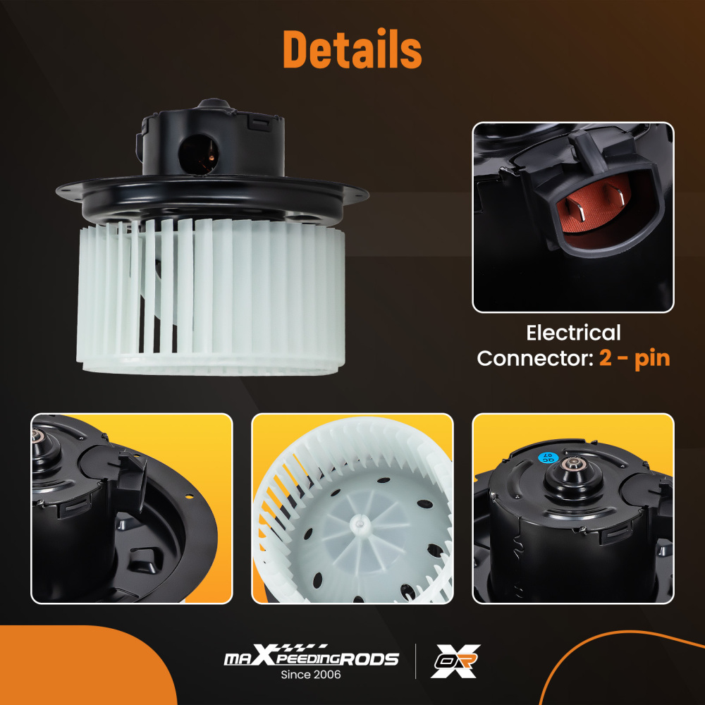 A/C Heater Blower Motor w/Fan Cage compatible for Ford Excursion 00-05 compatible for Ford F-550 700099