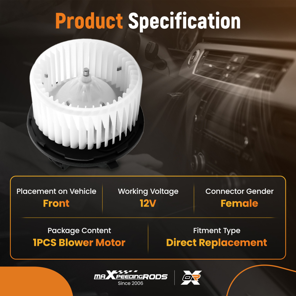 A/C Blower Motor Fan compatible for Chevy Avalanche/Compatible for Silverado Compatible for GMC Sierra 2003-13 700101