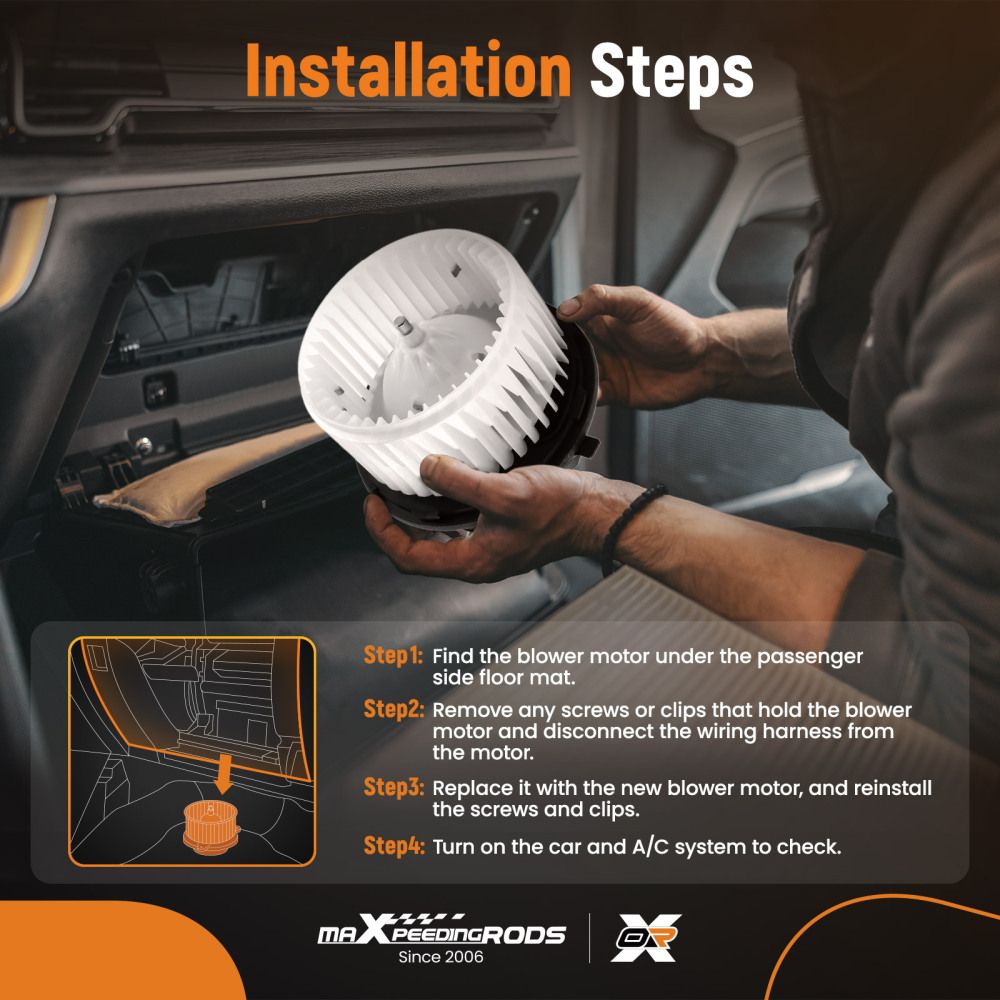 A/C Blower Motor Fan compatible for Chevy Avalanche/Compatible for Silverado Compatible for GMC Sierra 2003-13 700101