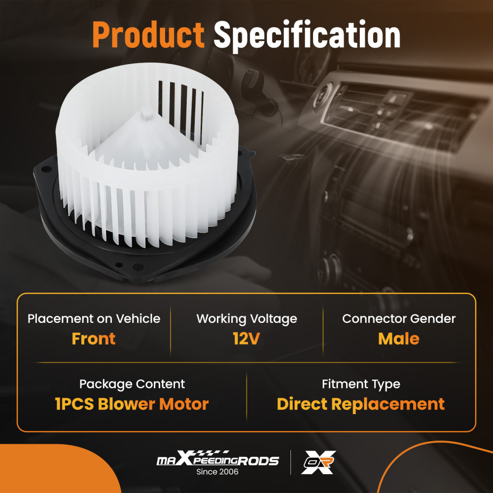 Front A/C Heater Blower Motor w/Fan Cage compatible for Pontiac Grand Prix 2004-2008 700107