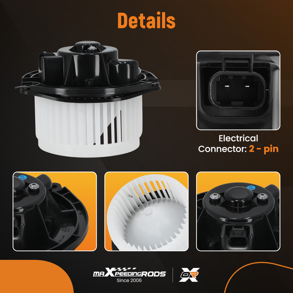 Front A/C Heater Blower Motor w/Fan Cage compatible for Pontiac Grand Prix 2004-2008 700107