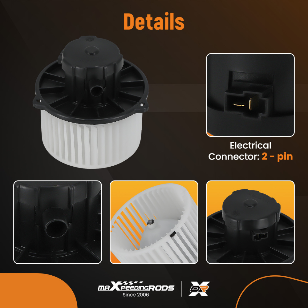 Front HVAC Blower Motor w/ Wheel compatible for Hyundai Santa Fe 2001-2006 l4 2.4L 700118