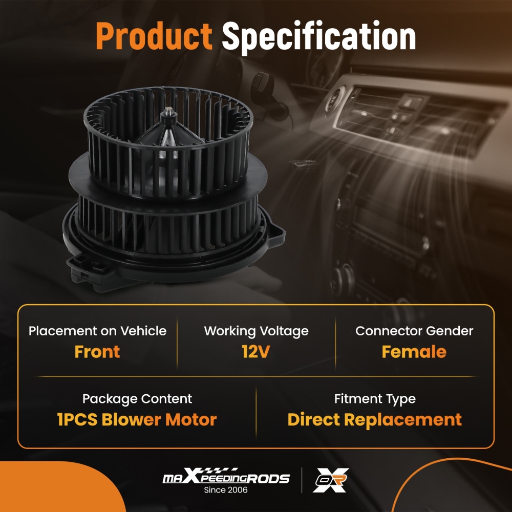 A/C compatible for AC Heater Blower Motor w/ Fan Cage compatible for Toyota Prius 1.5L 2001-2009 PM9249